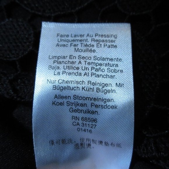 DKNY Black Sheath Lace Dress Size 6 - Picture 8 of 8